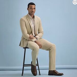 Men's Tan slim fit suit